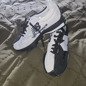 New Balance X Foot Locker 327 Black and White Sneakers